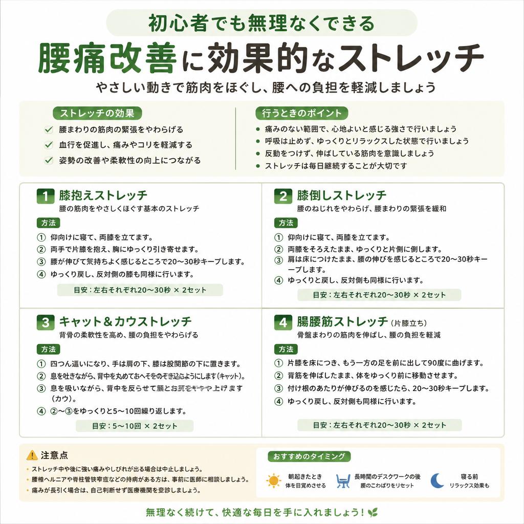 初心者でもできる！腰痛改善のためのストレッチ